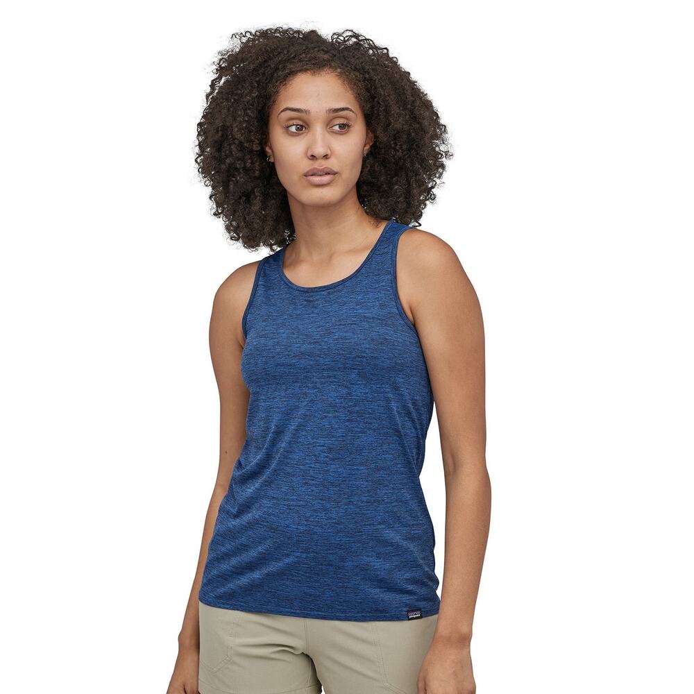 Patagonia Capilene Cool Daily Tank Top Women Small Viking Blue
